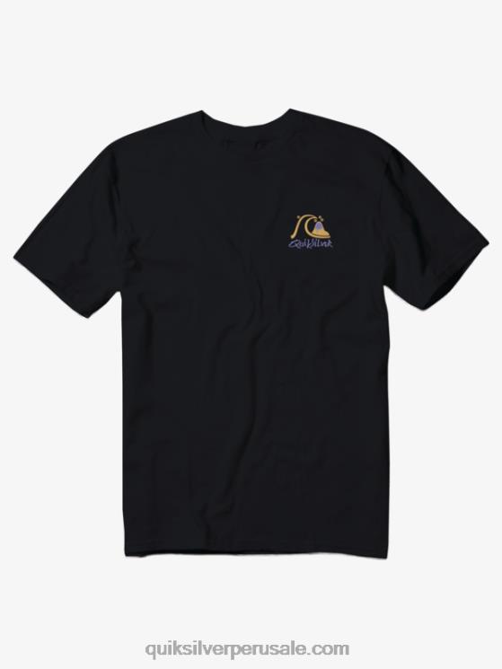 Quiksilver N8LNT1393 hombres negro camiseta espectáculo de sombras