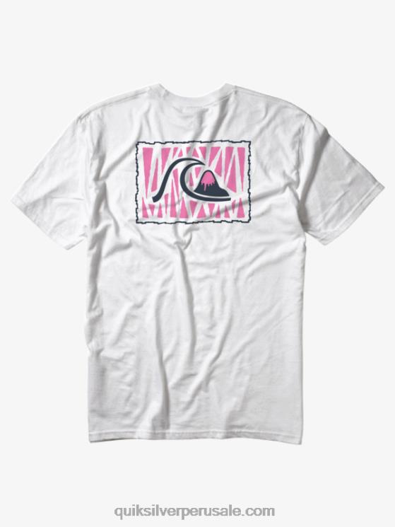 Quiksilver N8LNT1394 hombres blanco antiguo camiseta espectáculo de sombras