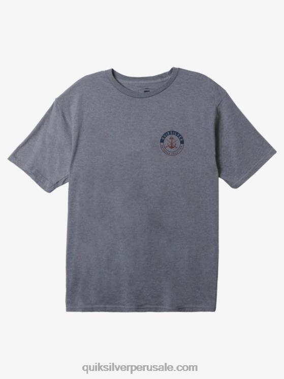 Quiksilver N8LNT1483 hombres brezo gris medio camiseta de sesiones despreocupadas de waterman