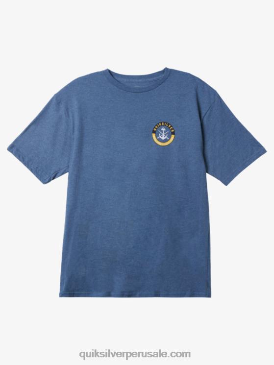 Quiksilver N8LNT1484 hombres alférez azul brezo camiseta de sesiones despreocupadas de waterman
