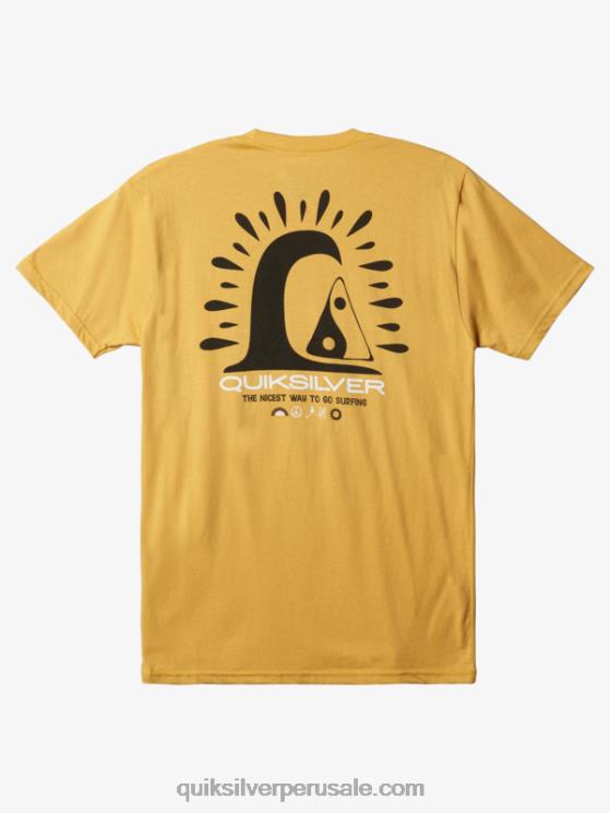 Quiksilver N8LNT1504 hombres ocre en la camiseta del borde