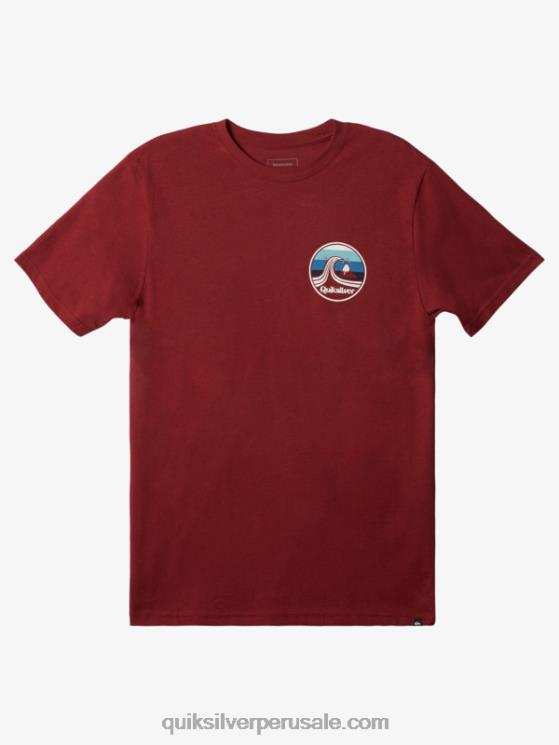 Quiksilver N8LNT1512 hombres vino rubí camiseta de puerto de escala