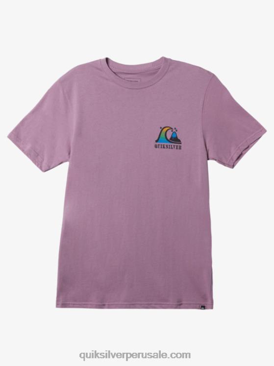 Quiksilver N8LNT1516 hombres orquídea polvorienta camiseta de la curva del río