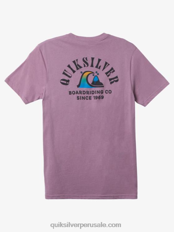 Quiksilver N8LNT1516 hombres orquídea polvorienta camiseta de la curva del río