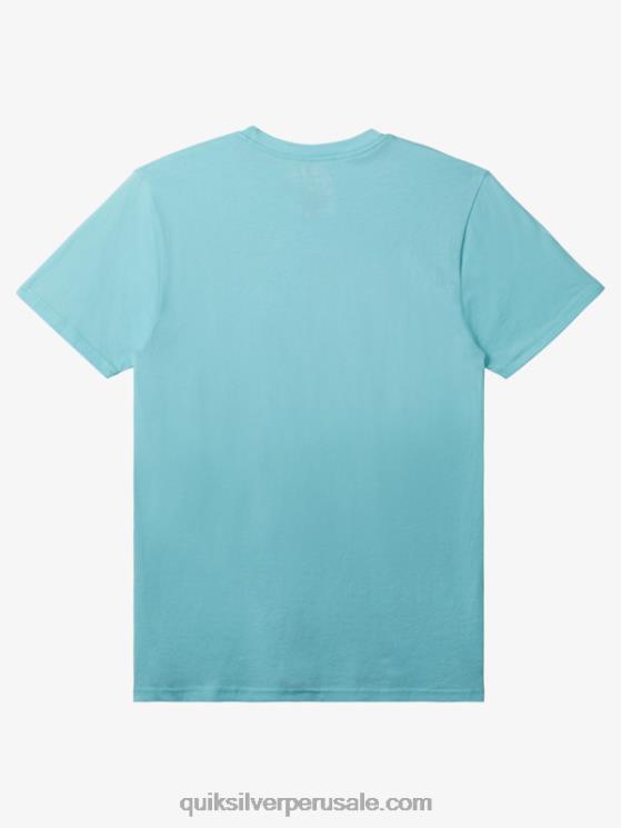 Quiksilver N8LNT161 hombres ángel azul brezo camiseta de bloqueo central