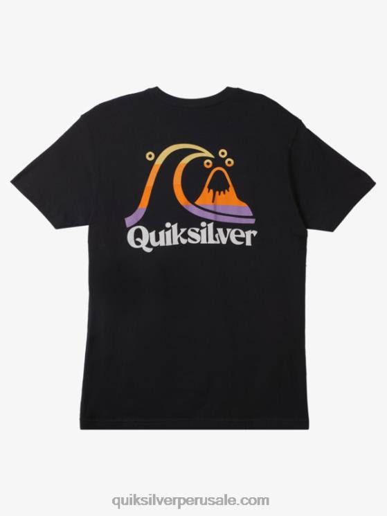 Quiksilver N8LNT1627 hombres negro camiseta hora de la isla