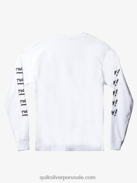 Quiksilver N8LNT1634 hombres blanco natas ahora camiseta de manga larga