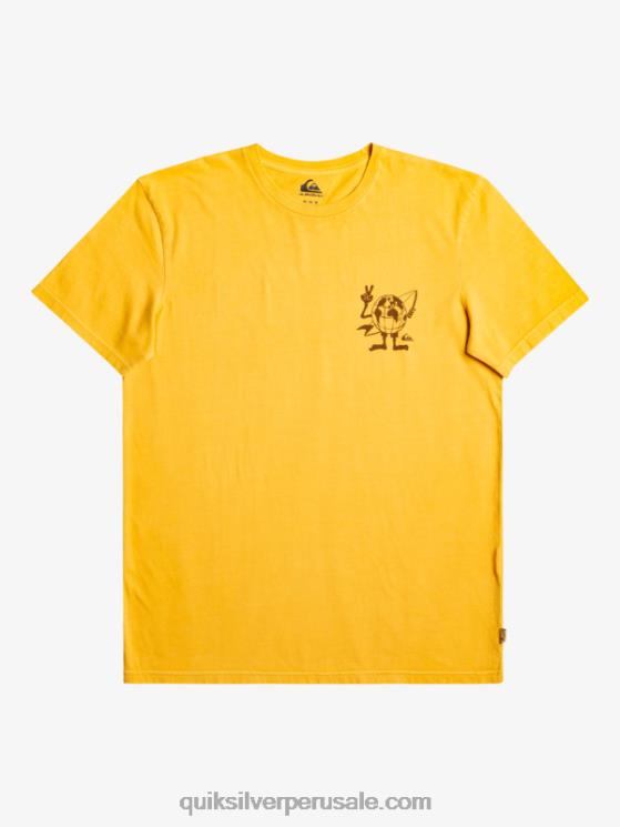 Quiksilver N8LNT1761 hombres vara de oro camiseta con mensaje oculto