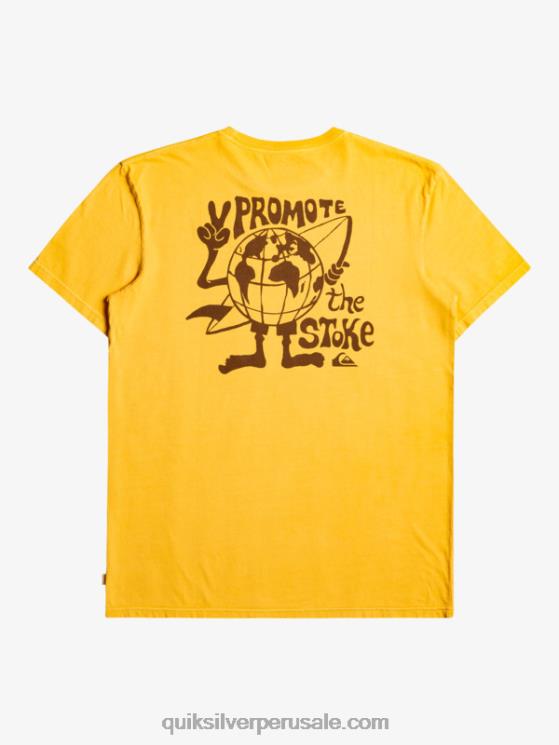 Quiksilver N8LNT1761 hombres vara de oro camiseta con mensaje oculto