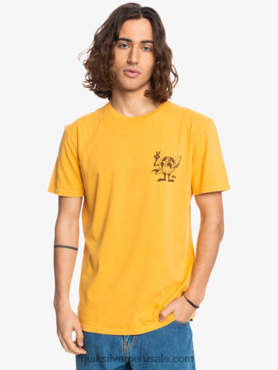 Quiksilver N8LNT1761 hombres vara de oro camiseta con mensaje oculto
