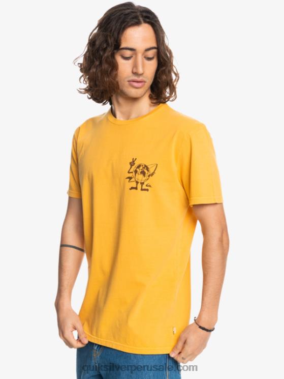 Quiksilver N8LNT1761 hombres vara de oro camiseta con mensaje oculto