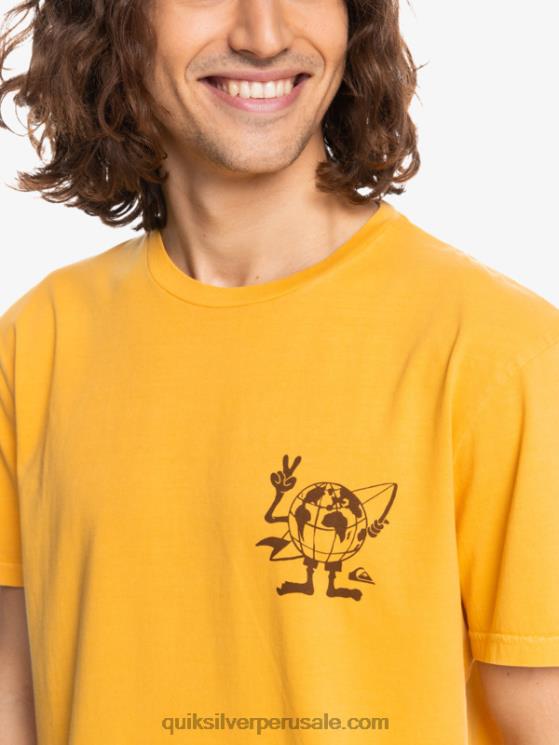 Quiksilver N8LNT1761 hombres vara de oro camiseta con mensaje oculto