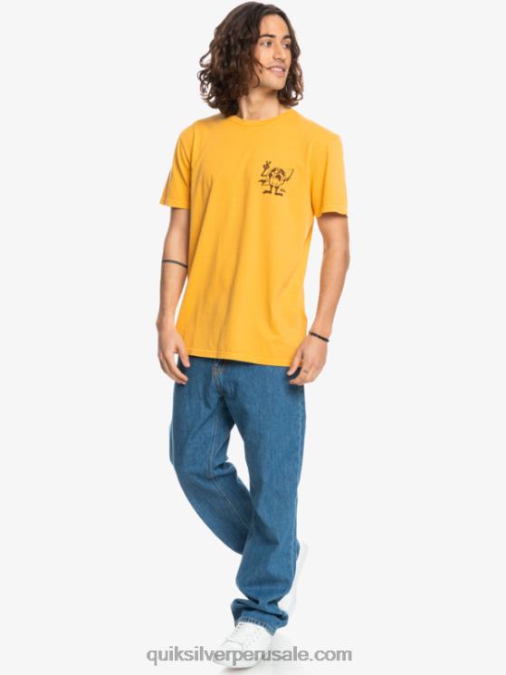 Quiksilver N8LNT1761 hombres vara de oro camiseta con mensaje oculto