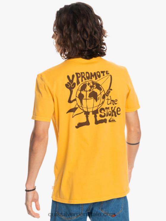 Quiksilver N8LNT1761 hombres vara de oro camiseta con mensaje oculto