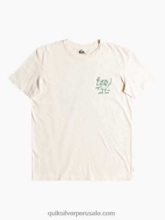 Quiksilver N8LNT1762 hombres abedul camiseta con mensaje oculto