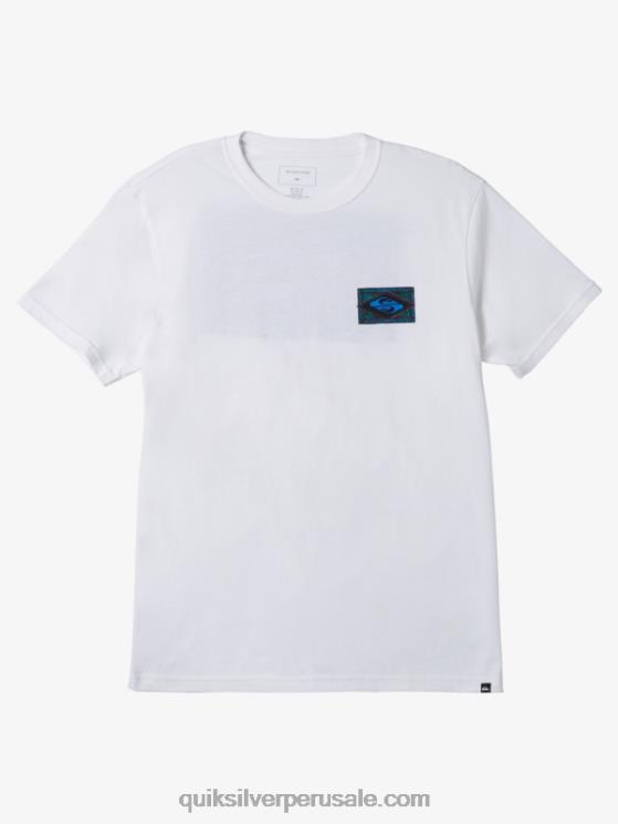 Quiksilver N8LNT179 hombres blanco camiseta vibrante