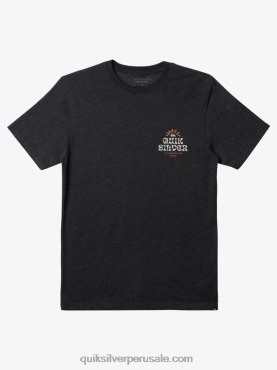 Quiksilver N8LNT183 hombres brezo de carbón camiseta enmarcada
