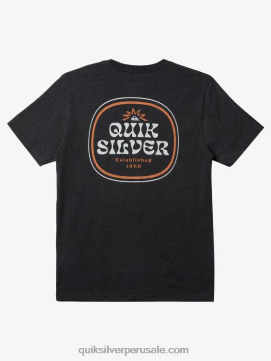 Quiksilver N8LNT183 hombres brezo de carbón camiseta enmarcada