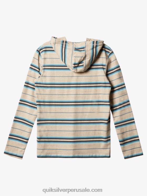 Quiksilver N8LNT1863 hombres última oportunidad de abedul última oportunidad camiseta de manga larga con capucha
