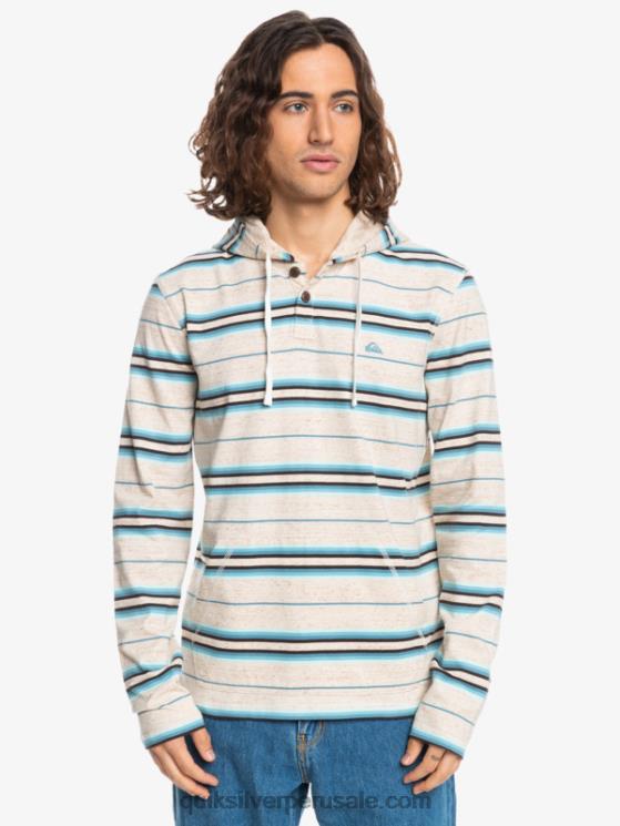 Quiksilver N8LNT1863 hombres última oportunidad de abedul última oportunidad camiseta de manga larga con capucha