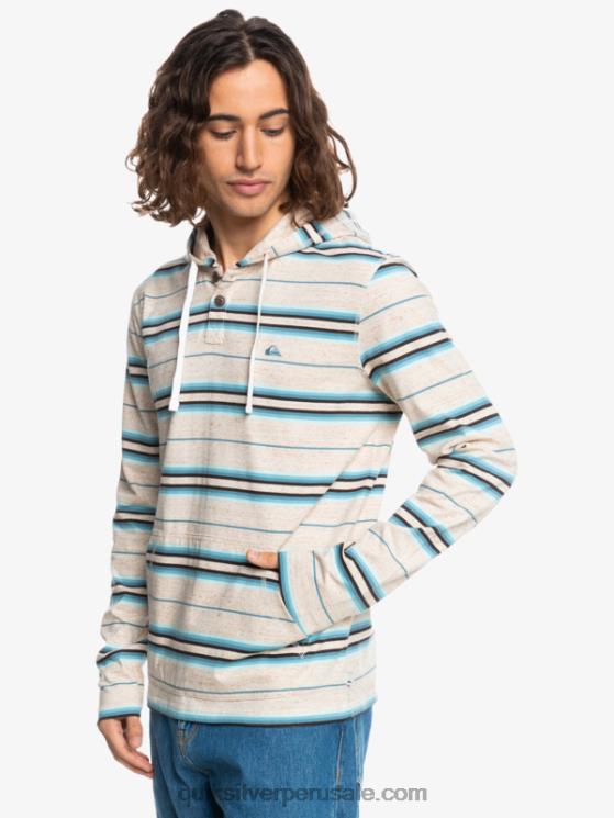 Quiksilver N8LNT1863 hombres última oportunidad de abedul última oportunidad camiseta de manga larga con capucha