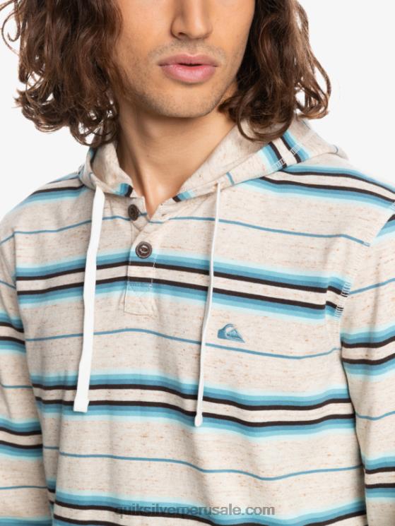 Quiksilver N8LNT1863 hombres última oportunidad de abedul última oportunidad camiseta de manga larga con capucha