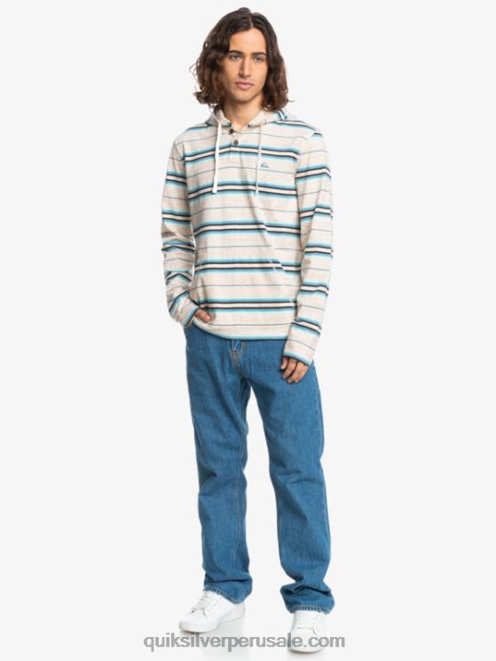 Quiksilver N8LNT1863 hombres última oportunidad de abedul última oportunidad camiseta de manga larga con capucha