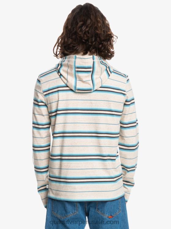 Quiksilver N8LNT1863 hombres última oportunidad de abedul última oportunidad camiseta de manga larga con capucha