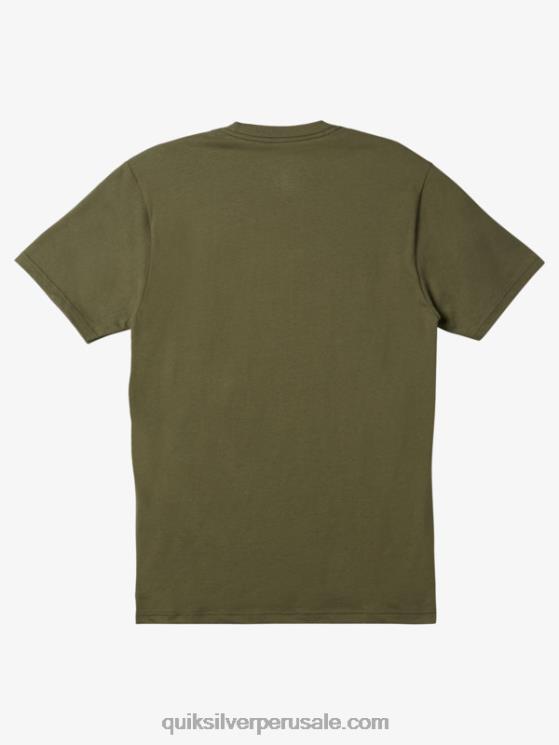 Quiksilver N8LNT192 hombres trébol de cuatro hojas camiseta con logo de comp