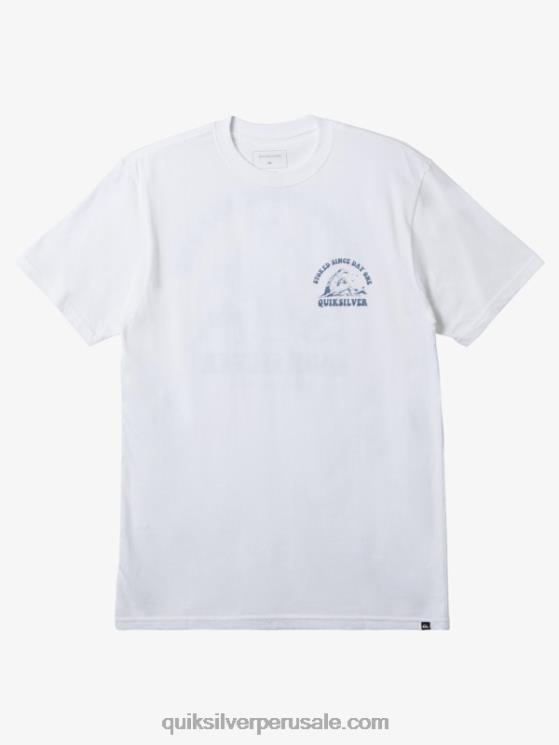 Quiksilver N8LNT230 hombres blanco emocionado desde el primer día camiseta