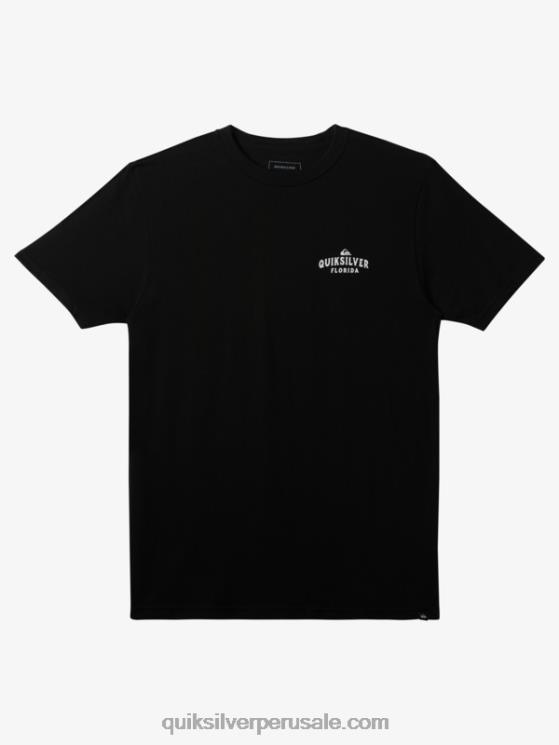 Quiksilver N8LNT235 hombres negro camiseta de costa a costa de florida