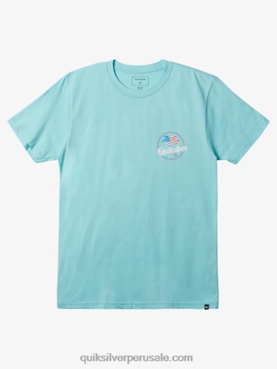 Quiksilver N8LNT236 hombres Angel Azul camiseta con brisa de palma