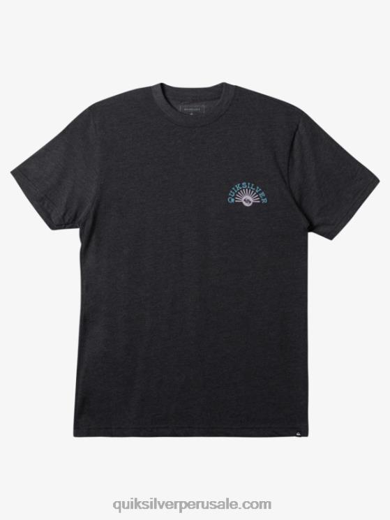 Quiksilver N8LNT272 hombres brezo de carbón camiseta con mod de flujo