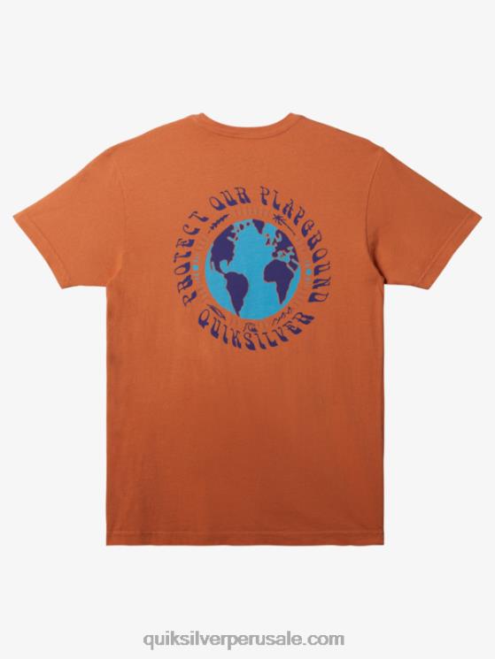 Quiksilver N8LNT295 hombres bronceado cobre proteger nuestra camiseta del patio de recreo