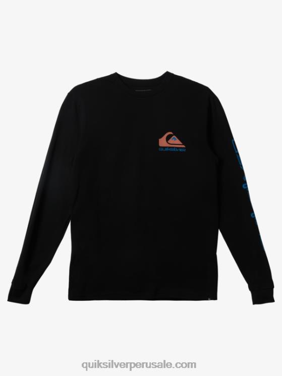Quiksilver N8LNT296 hombres negro camiseta con logo omni