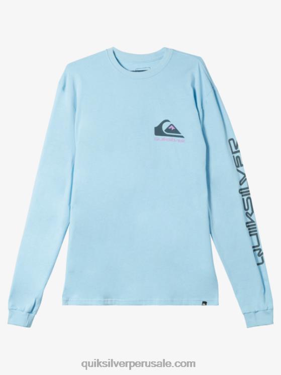 Quiksilver N8LNT300 hombres cielo azul camiseta con logo omni