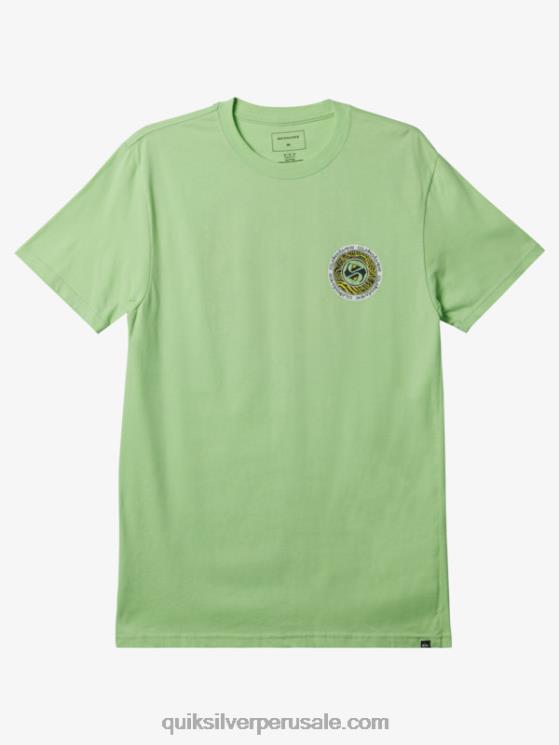 Quiksilver N8LNT306 hombres paraíso verde camiseta con el final de los círculos
