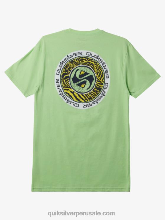 Quiksilver N8LNT306 hombres paraíso verde camiseta con el final de los círculos