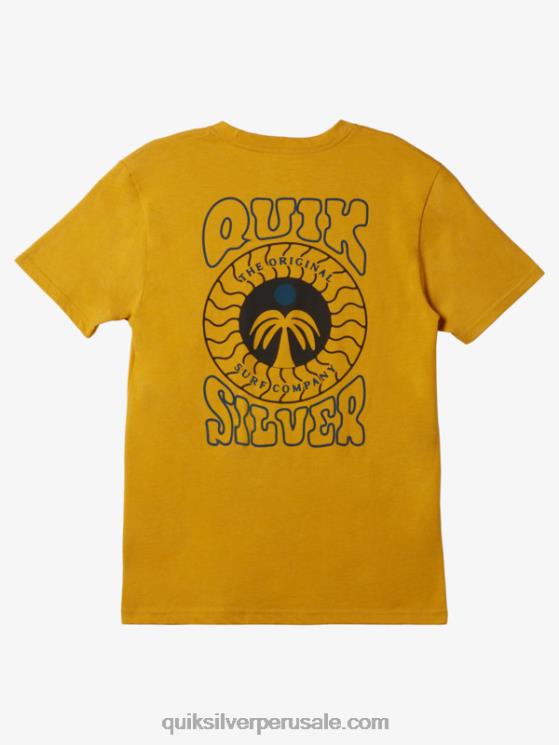 Quiksilver N8LNT410 hombres pepita de oro brezo camiseta estampada
