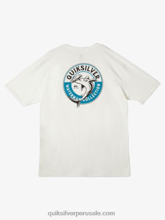 Quiksilver N8LNT41 hombres Blanco como la nieve camiseta waterman tiburón marino