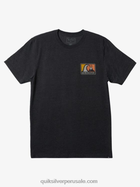 Quiksilver N8LNT426 hombres brezo de carbón camiseta mod burbuja suave