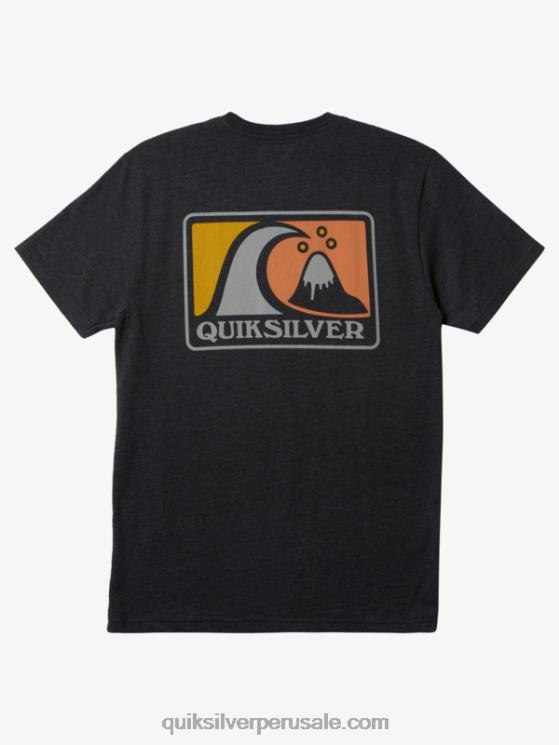 Quiksilver N8LNT426 hombres brezo de carbón camiseta mod burbuja suave