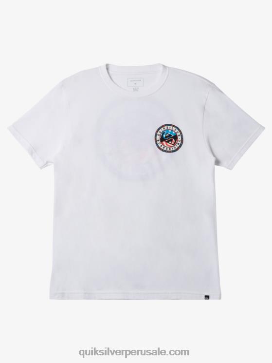 Quiksilver N8LNT469 hombres blanco camiseta divertida de verano