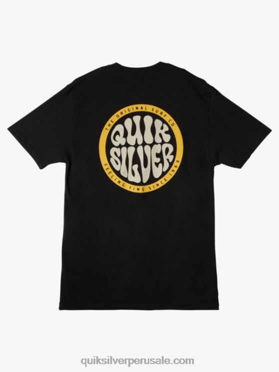 Quiksilver N8LNT46 hombres negro camiseta de tipo más audaz