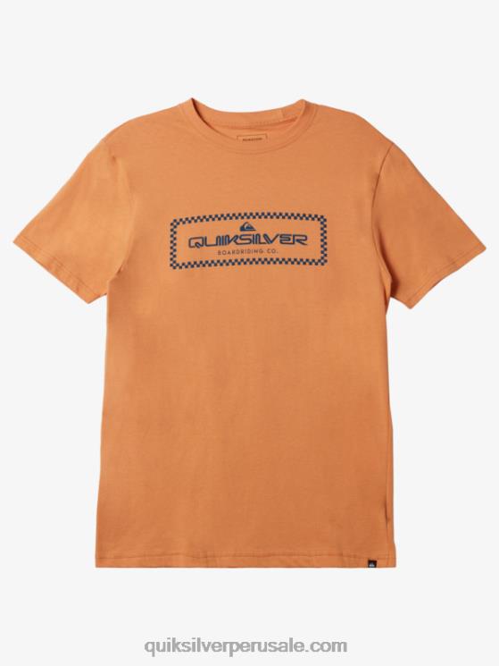 Quiksilver N8LNT507 hombres bronceado cobre camiseta a cuadros lluvia
