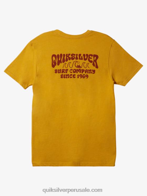 Quiksilver N8LNT527 hombres pepita de oro brezo camiseta mod de bloqueo