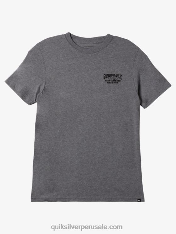 Quiksilver N8LNT528 hombres brezo gris medio camiseta mod de bloqueo