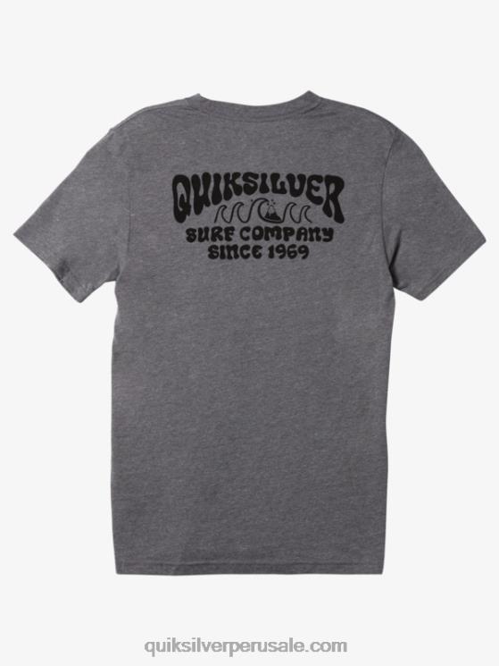 Quiksilver N8LNT528 hombres brezo gris medio camiseta mod de bloqueo
