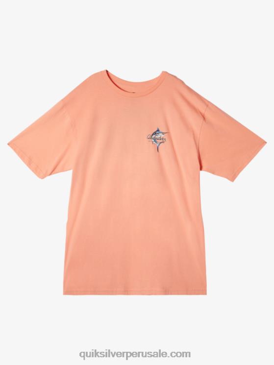 Quiksilver N8LNT52 hombres rosa durazno camiseta waterman belleza en el mar