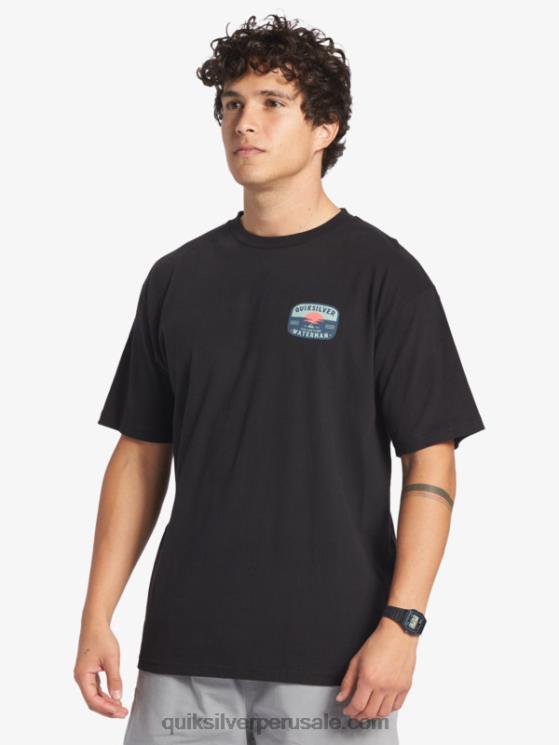 Quiksilver N8LNT553 hombres negro camiseta lámpara de lava waterman